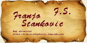 Franjo Stanković vizit kartica